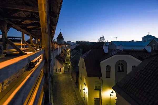 Tallinn Estonsko Listopadu 2018 Večer Střechy Starého Města — Stock fotografie