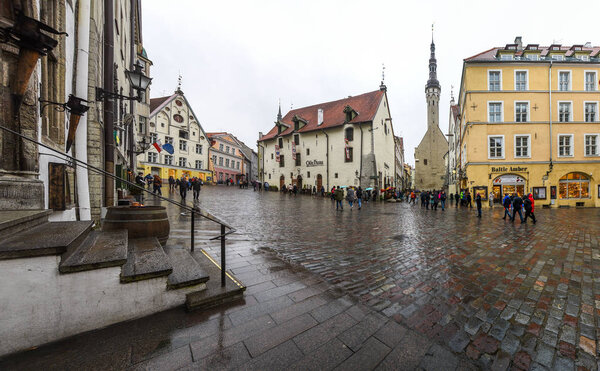 Tallinn, Estonia - November 4, 2018: Vanalinn old town Historic Centre of Tallinn