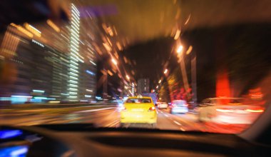Soyut gece trafik