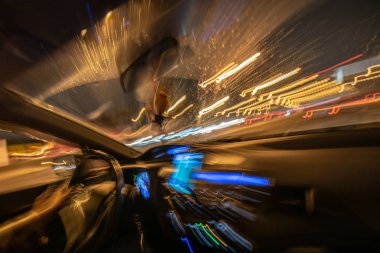 arka plan hareketli gece trafik ışıkları yollar soyut