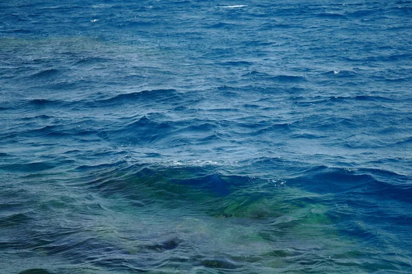 Modrá Mořská Voda Oceán Povrch Pro Přírodní Pozadí — Stock fotografie