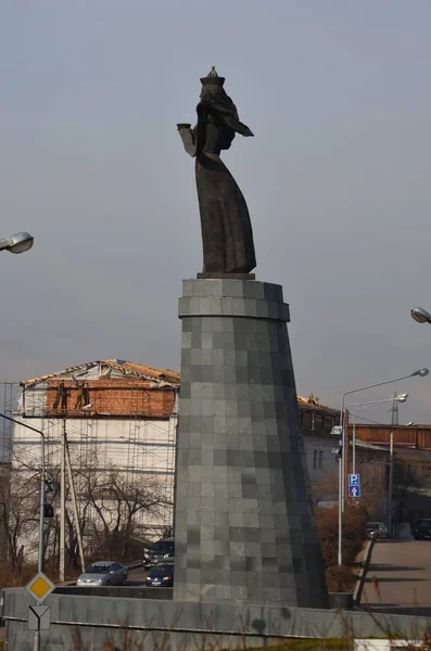 Questa Immagine Mostra Monumento Della Buryatia Vista Laterale — Foto Stock