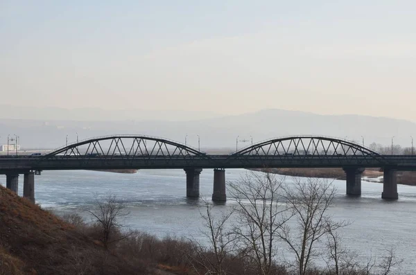 Этом Снимке Показан Старый Пропуск Через Мост Вид Сбоку — стоковое фото
