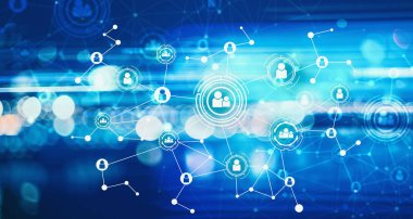 Bulanık soyut ışıkları ile sosyal bağlantıları