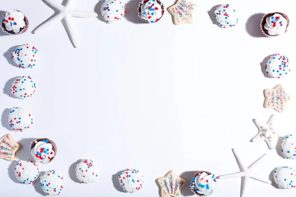 Американская праздничная тема с десертами — стоковое фото