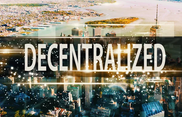 Zdecentralizowane z Manhattan, Ny — Zdjęcie stockowe