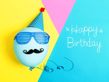 Parti Balon ile Doğum günü mesajı 