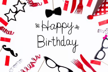 Parti süslemeleri ile Doğum günü mesajı
