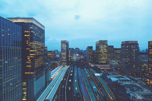 Luchtfoto van Tokyo Station — Stockfoto