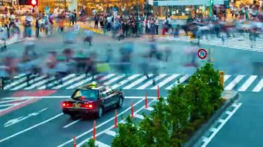 Kişi ünlü kavşak Shibuya içinde Tokyo arası