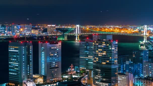 Atardecer lapso de tiempo de Bahía de Tokio — Vídeos de Stock