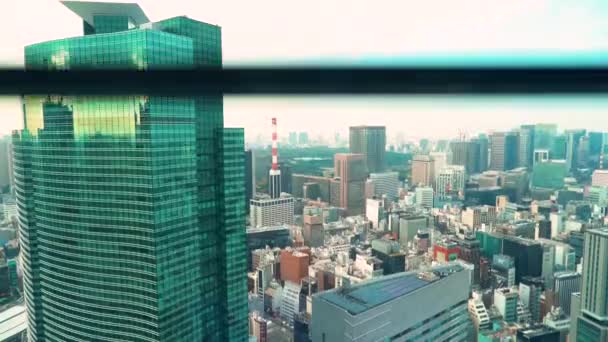 Vista de Tóquio de um elevador — Vídeo de Stock