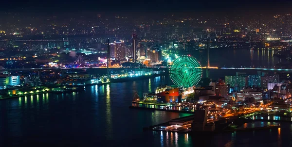 Veduta aerea dell'area portuale di Osaka Bay — Foto Stock