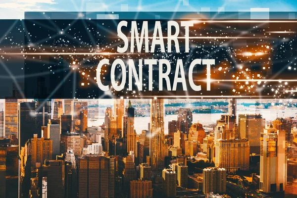 Smart kontrakt med den Manhattan, Ny — Stockfoto