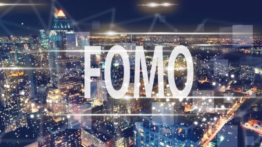 New York şehir manzarası ile Fomo