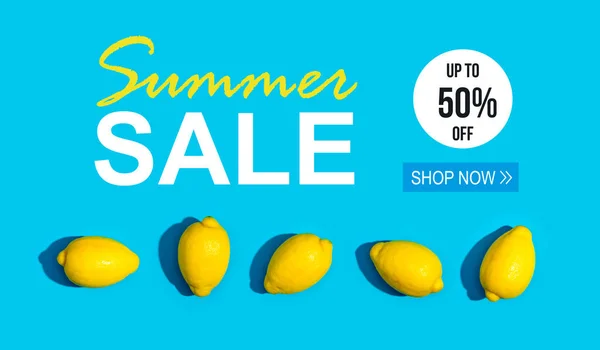 Summer Sale with series of lemons — Stock Photo, Image