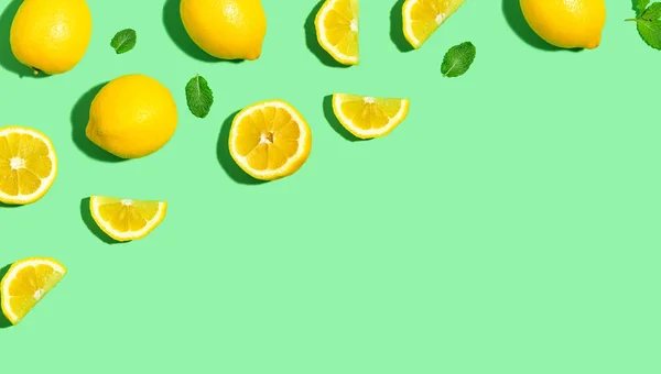 Padrão de limão fresco — Fotografia de Stock