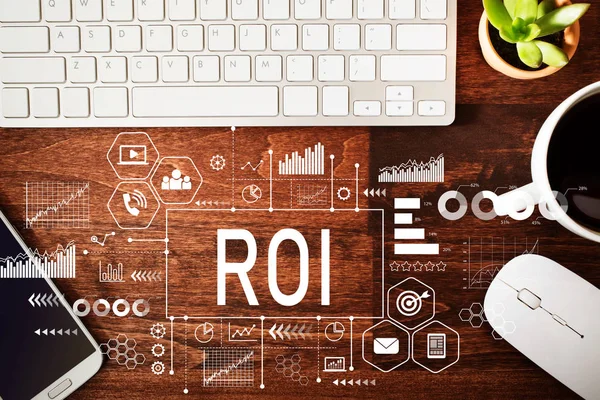 ROI met workstation — Stockfoto