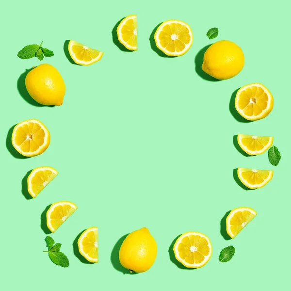 Frischer Zitronenkreis — Stockfoto