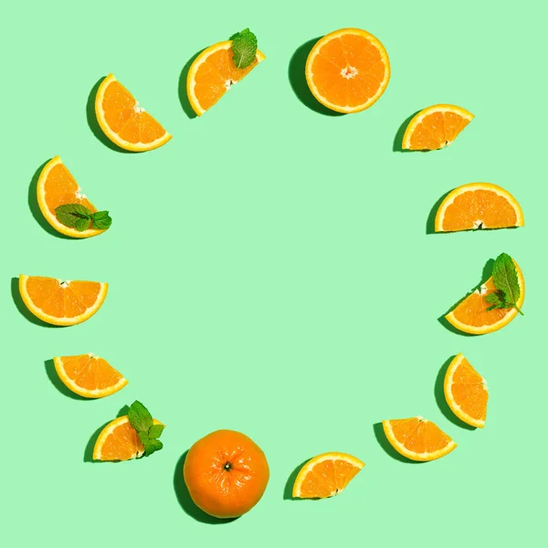 Frischer Orangenkreis — Stockfoto