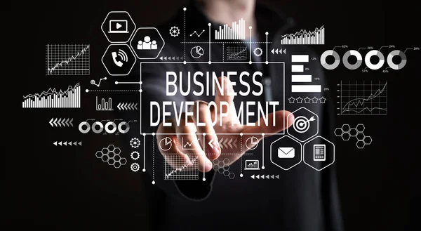 Business Development bij zakenman — Stockfoto