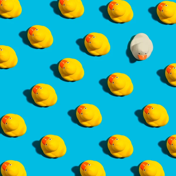 One out unique rubber duck concept — Stock Photo, Image