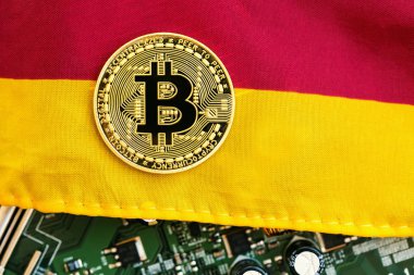 Bitcoin cryptocurrency para bayrak ile