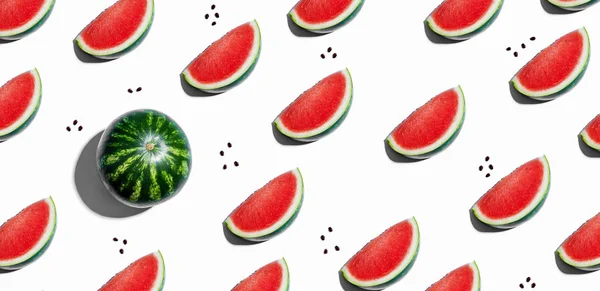 Eine einzigartige Wassermelone arrangiert — Stockfoto