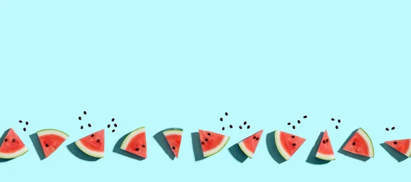 Nakrájené melouny uspořádány — Stock fotografie