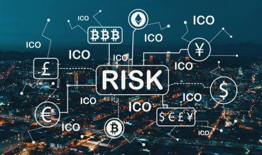 Cryptocurrency ICO risk tema ile Downtown Los Angeles