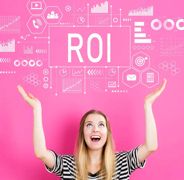 ROI with young woman — Stock Photo, Image