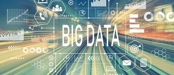 Big Data con tecnologia astratta ad alta velocità — Foto Stock