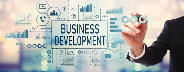 Business Development bij zakenman — Stockfoto