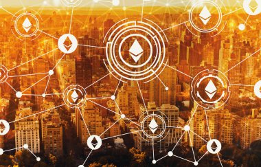 Ethereum Ny Skyline hava manzaralı
