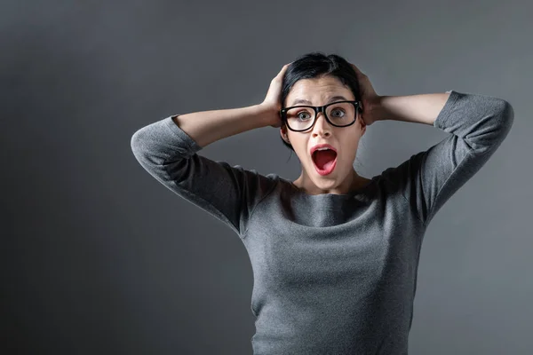 Young woman feeling stressed — Stock Photo, Image