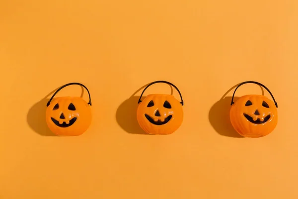 Calabazas de Halloween vista aérea —  Fotos de Stock