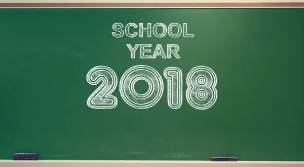 Anno scolastico 2018 sulla lavagna — Foto Stock