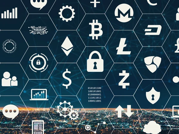 Downtown La cryptocurrency Tema