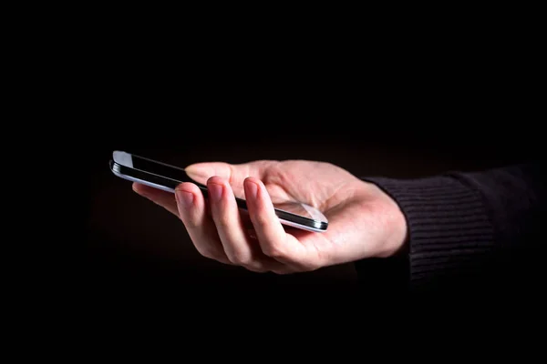 Persons hands using a smartphone — Stock Photo, Image