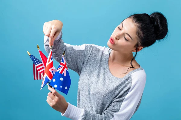 Flaggen der englischsprachigen Länder — Stockfoto