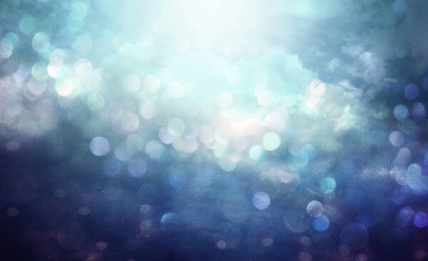 Beautiful abstract shiny light and cludscape background