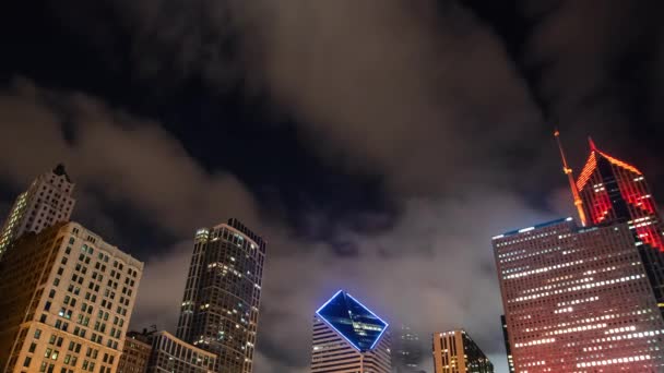 Hızlandırılmış içinde Chicago gökdelenler — Stok video