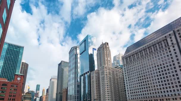 Time-lapse van Chicago wolkenkrabbers — Stockvideo