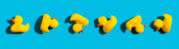 Collection of yellow rubber ducks — Stock Photo, Image