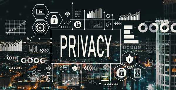 Privacy with downtown LA — Stock Photo, Image