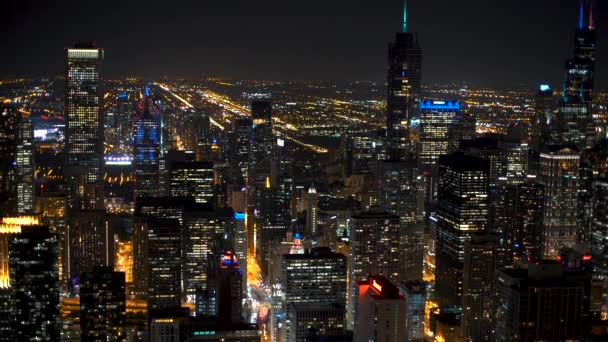 Центр міста Чикаго міський пейзаж — стокове відео