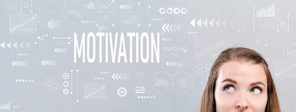 Motivation with young woman — Stock Photo, Image
