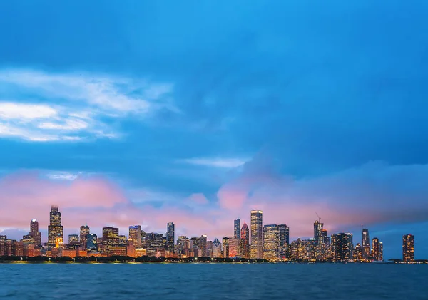 Downtown Chicago skyline paesaggio urbano — Foto Stock