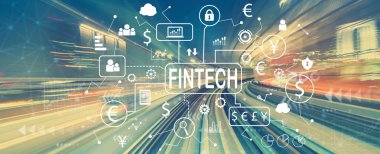 Yüksek hız hareket bulanıklığı olan Fintech teması