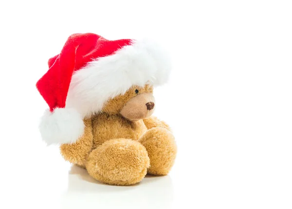 Teddy bear egy Santa kalap — Stock Fotó